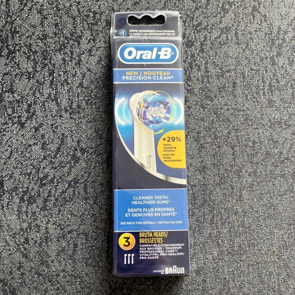 3pc Oral-B refill brush heads—precision clean
